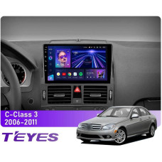 Штатная магнитола Teyes CC3 6+128 Gb 360° Mercedes-Benz C-Class 3 W204 S204 2006-2011 9"
