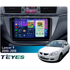 Штатная магнитола Teyes CC4 Pro 2k 8+128 Gb Mitsubishi Lancer 9 CS 2000-2010 9"