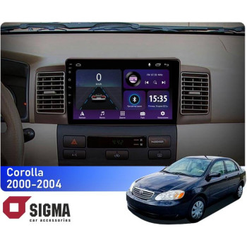 Штатная магнитола Sigma E9232 2+32 Gb Toyota Corolla E130 E120 2000-2004 9"
