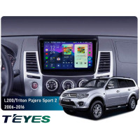 Штатная магнитола Teyes CC4 Pro 2k 8+128 Gb Mitsubishi Pajero Sport 2 L200 Triton 2008-2016 (CAN BUS) 9"