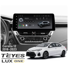 Штатна магнітола Teyes LUX ONE 4+32 Gb Toyota Corolla 12 E210 XP210 2018-2023 (A) 12.3"