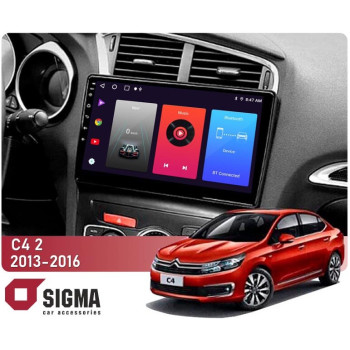 Штатная магнитола Sigma F10216 2+32 Gb Citroen C4 2 B7 (ZYJ) 2013-2016 10"