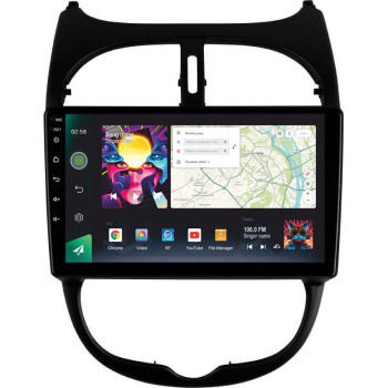 Штатна магнітола Sigma Pro 9464 4+64 Gb Peugeot 206 1998-2012 9"