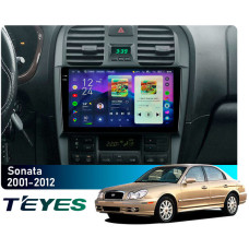 Штатная магнитола Teyes CC4 Pro 2k 8+128 Gb Hyundai Sonata EF 2001-2012 9"
