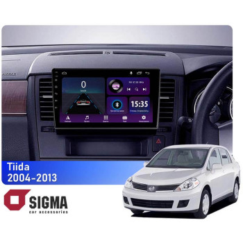Штатная магнитола Sigma E9232 2+32 Gb Nissan Tiida C11 2004-2013 (F1) 9"