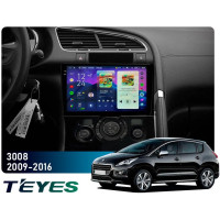 Штатная магнитола Teyes CC4 Pro 2k 8+128 Gb Peugeot 3008 1 2009-2016 (F2) 9"