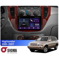 Штатная магнитола Sigma E9232 2+32 Gb Toyota Highlander 1 XU20 2001-2007 9"