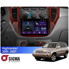 Штатная магнитола Sigma E9232 2+32 Gb Toyota Highlander 1 XU20 2001-2007 9"