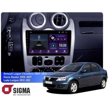 Штатная магнитола Sigma E9232 2+32 Gb Renault Logan 1 2010-2016 (CAN BUS) 9"
