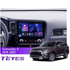 Штатна магнітола Teyes CC3L 4+32 Gb Mitsubishi Outlander 3 GF0W GF0W GG0W 2018-2021 10"