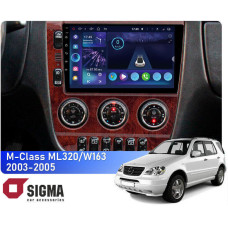 Штатная магнитола Sigma S9432 4+32 Gb Mercedes-Benz M-Class ML320 W163 2003-2005 LHD Wooden 9"