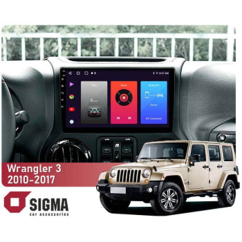 Штатная магнитола Sigma F10216 2+32 Gb Jeep Wrangler 3 JK 2010-2017 (L15) 10"