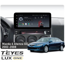 Штатна магнітола Teyes LUX ONE 6+128 Gb Mazda 6 / Atenza GG (YJ) 2002-2008 12.3"