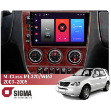 Штатна магнітола Sigma F9216 2+32 Gb Mercedes-Benz M-Class ML320 W163 2003-2005 LHD Wooden 9"