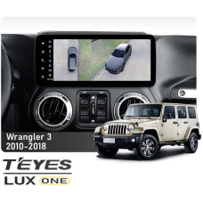 Штатная магнитола Teyes LUX ONE 6+128 Gb 360° Jeep Wrangler 3 JK (YJ) 2010-2018 12.3"