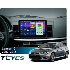Штатная магнитола Teyes CC4 Pro 2k 8+128 Gb Mitsubishi Lancer 10 CY 2007-2012 (B) 10"