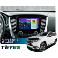 Штатная магнитола Teyes CC4 Pro 2k 8+128 Gb Mitsubishi Pajero Sport 3 2016-2018 9"