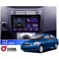Штатная магнитола Sigma E9232 2+32 Gb Toyota Yaris XP90 2005-2012 (F1) 9"