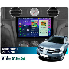 Штатная магнитола Teyes CC4 Pro 2k 8+128 Gb Mitsubishi Outlander 1 2002-2008 (F1) 9"