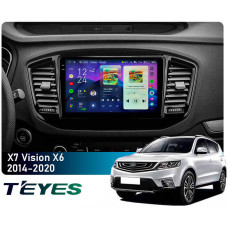 Штатная магнитола Teyes CC4 Pro 2k 8+128 Gb Geely Emgrand X7 Vision X6 Haoqing SUV 2014-2020 9"