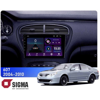 Штатная магнитола Sigma E9232 2+32 Gb Peugeot 607 2004-2010 9"