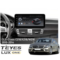 Штатна магнітола Teyes LUX ONE 6+128 Gb Mercedes-Benz CLS-Class 2 C218 X218 W218 NTG 4.5 2010-2014 12.3"