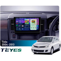 Штатная магнитола Teyes CC4 Pro 2k 8+128 Gb Nissan Tiida C11 2004-2013 (F2) 9"