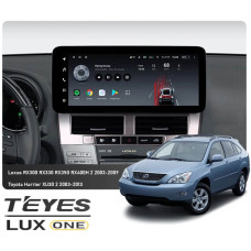 Штатна магнітола Teyes LUX ONE 6+128 Gb Lexus RX300 RX330 RX350 RX400H 2 2003-2009 / Toyota Harrier XU30 2 2003-2013 (А) 12.3"