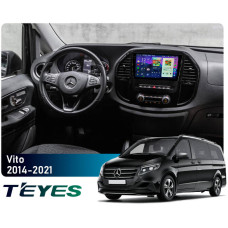 Штатная магнитола Teyes CC4 Pro 2k 8+128 Gb Mercedes-Benz Vito 2014-2021 Black A-Mod 10"