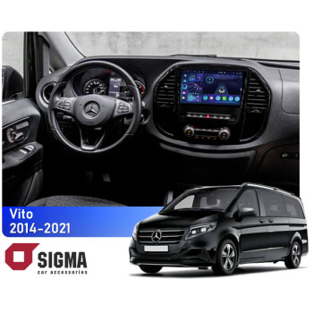 Штатная магнитола Sigma S10432 4+32 Gb Mercedes-Benz Vito 2014-2021 Black A-Mod 10"