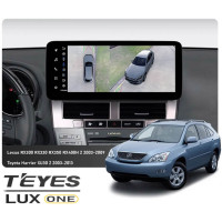 Штатная магнитола Teyes LUX ONE 6+128 Gb 360° Lexus RX300 RX330 RX350 RX400H 2 2003-2009 / Toyota Harrier XU30 2 2003-2013 (А) 12.3"
