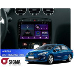 Штатная магнитола Sigma E9232 2+32 Gb Peugeot 408 1 T7 2012-2020, 308 2007-2015 9