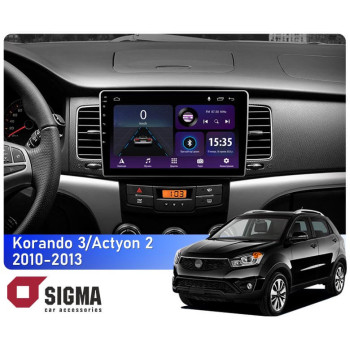 Штатная магнитола Sigma E9232 2+32 Gb SsangYong Korando 3 / Actyon 2 2010-2013 9"