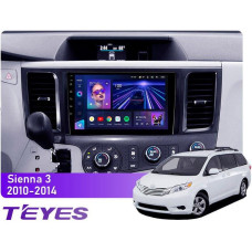 Штатная магнитола Teyes CC3 6+128 Gb 360° Toyota Sienna 3 XL30 2010-2014 9"