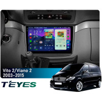 Штатная магнитола Teyes CC4 Pro 2k 8+128 Gb Mercedes-Benz Vito 2 / Viano 2 W639 2003-2015 10"