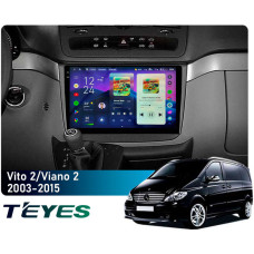 Штатная магнитола Teyes CC4 Pro 2k 8+128 Gb Mercedes-Benz Vito 2 / Viano 2 W639 2003-2015 10"