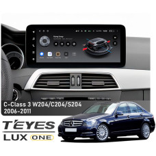 Штатна магнітола Teyes LUX ONE 6+128 Gb Mercedes-Benz C-Class 3 W204 C204 S204 NTG 4.0 2006-2011 12.3"