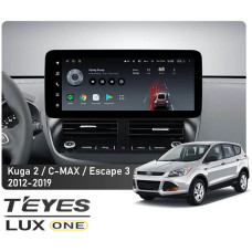 Штатна магнітола Teyes LUX ONE 6+128 Gb Ford Kuga 2 / C-MAX / Escape 3 2012-2019 12.3"
