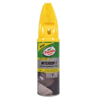 Очищувач для тканинної оббивки TURTLE WAX Interior 1 "Суха хімчистка" з щіткою аерозоль 400 мл (52799) Очищувач для тканинної оббивки TURTLE WAX Interior 1 "Суха хімчистка" з щіткою аерозоль 400 мл (52799)