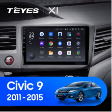 Teyes X1 2+32Gb Honda Civic 9 FB FK FD 2011-2015 9" Штатная магнитола