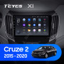 Teyes X1 2+32Gb Wi-Fi Chevrolet Cruze 2 2015-2020 9" Штатная магнитола