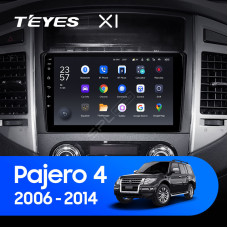 Teyes X1 2+32Gb Wi-Fi Mitsubishi Pajero 4 V80 V90 2006-2014 9" Штатная магнитола