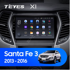 Teyes X1 2+32Gb Wi-Fi Hyundai Santa Fe 3 2013-2016 9" Штатная магнитола