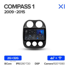 Teyes X1 2+32Gb Wi-Fi Jeep Compass 1 MK 2009-2015 10" Штатная магнитола