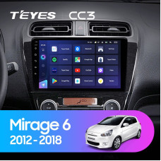 Teyes CC3 Mitsubishi Mirage 6 2012-2018 9" Штатна магнітола