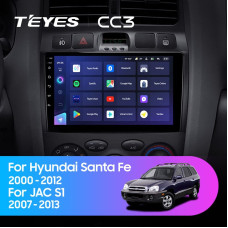 Teyes CC3 Hyundai Santa Fe SM 2000-2012 For JAC S1 (Rein) 1 2007-2013 9" Штатна магнітола