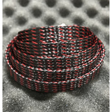 Обплетення для кабелю 10мм 10-25мм (5-4Ga) червоно-чорний