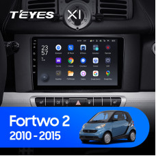 Teyes X1 2+32Gb Mercedes Benz Smart Fortwo 2 2010-2015 9" Штатная магнитола