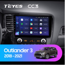 Teyes CC3 Mitsubishi Outlander 3 III GF0W GF0W GG0W 2018 - 2021 10" Штатна магнітола