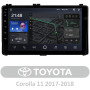AMS T910 Toyota Corolla 11 2017-2018 9" Штатна магнітола